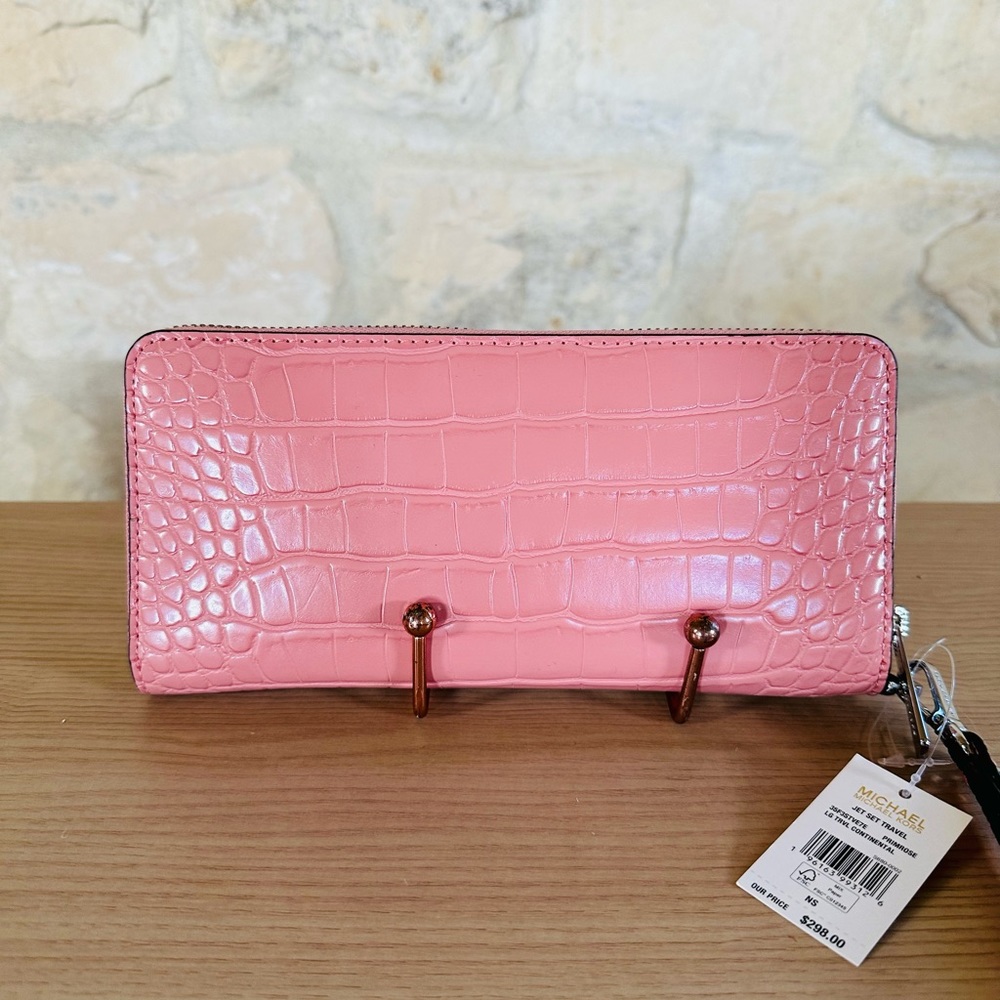 Michael Kors Hamilton Medium Embossed leather satchel crossbody&wallet set NWT - Picture 14 of 15